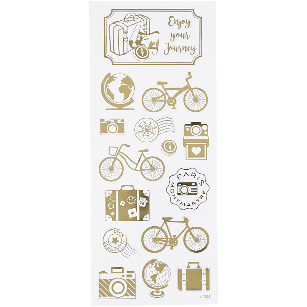 Creativ Company Stickers Gold dans le monde, 1 feuille