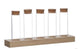 Support en bois Idées 4 saisons avec 5 tubes à essai avec bouchon en liège Ø3x10cm