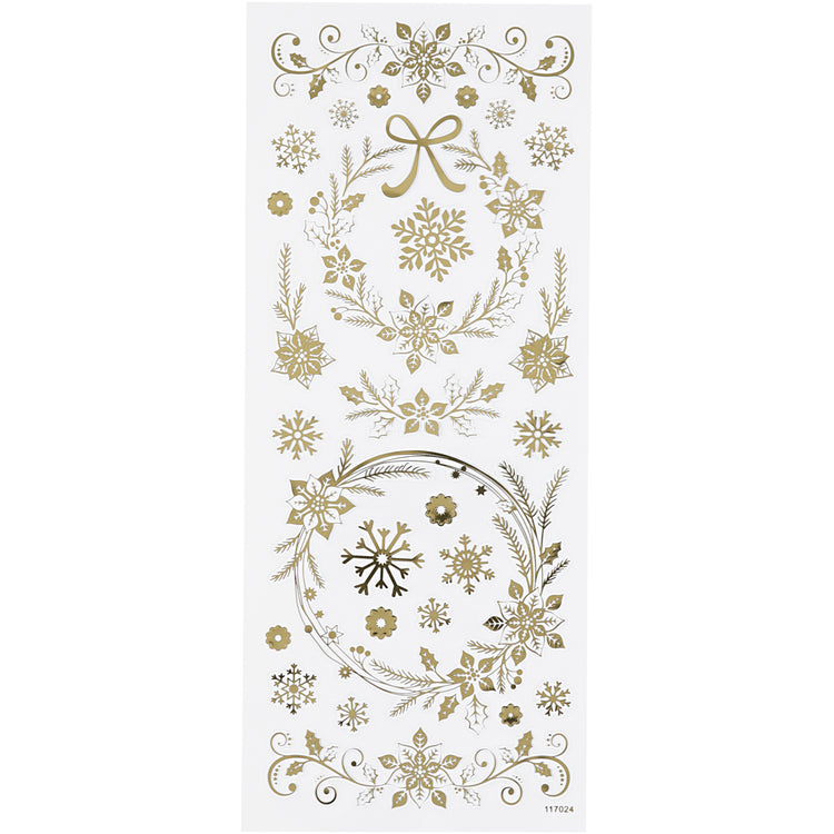 Creativ Company Stickers Gold Christmas Stars, 1 vel