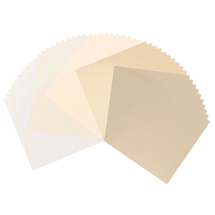 Vaessen creative • papier cartonné couleur kraft lisse 200g 30,5x30,5cm 50x