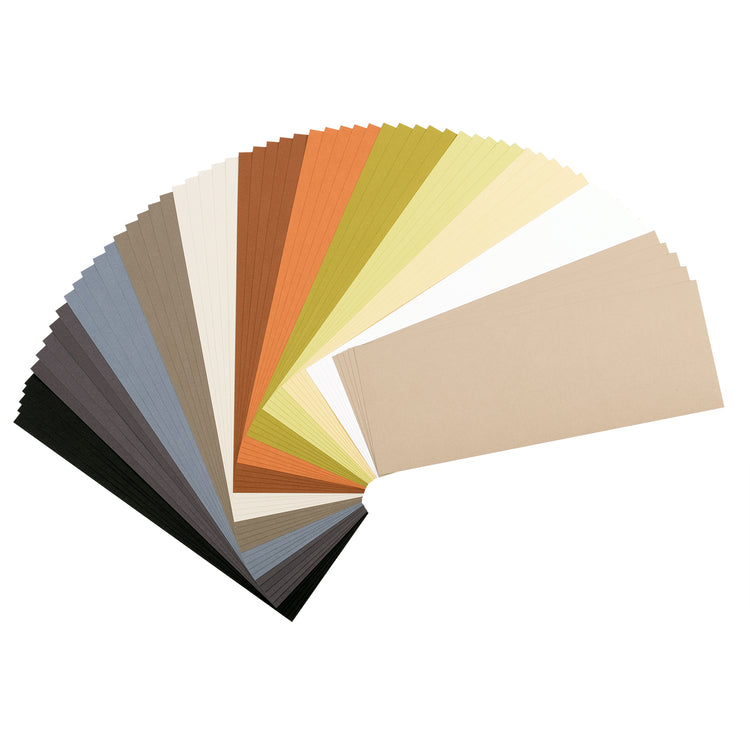 Florence • papier cartonné 216g lisse 11,4x30,5cm tons terre 60x