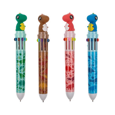Stylo à bille 10 couleurs Out of the Blue Dino