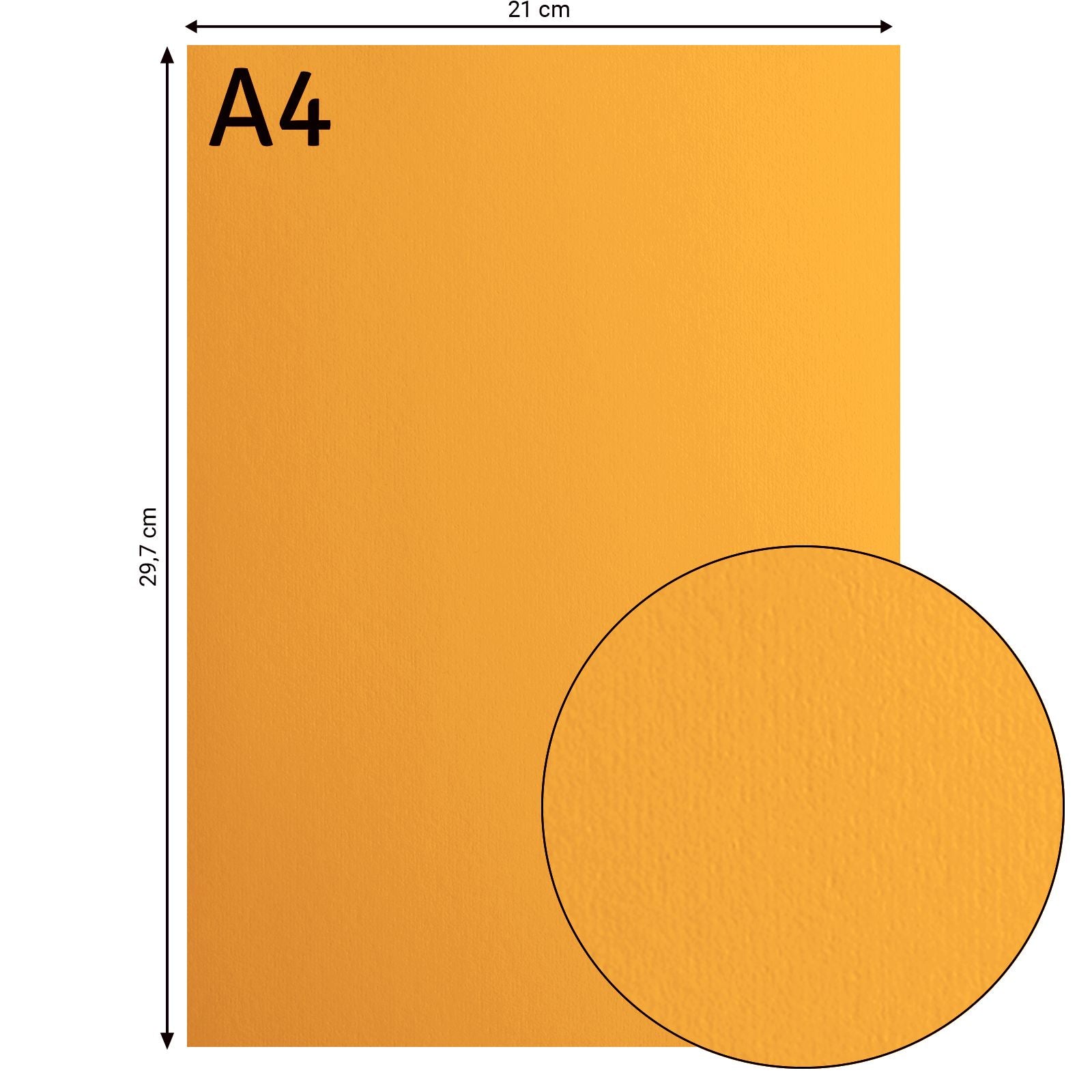 Florence • papier cartonné 216g lisse a4 pamplemousse 10x