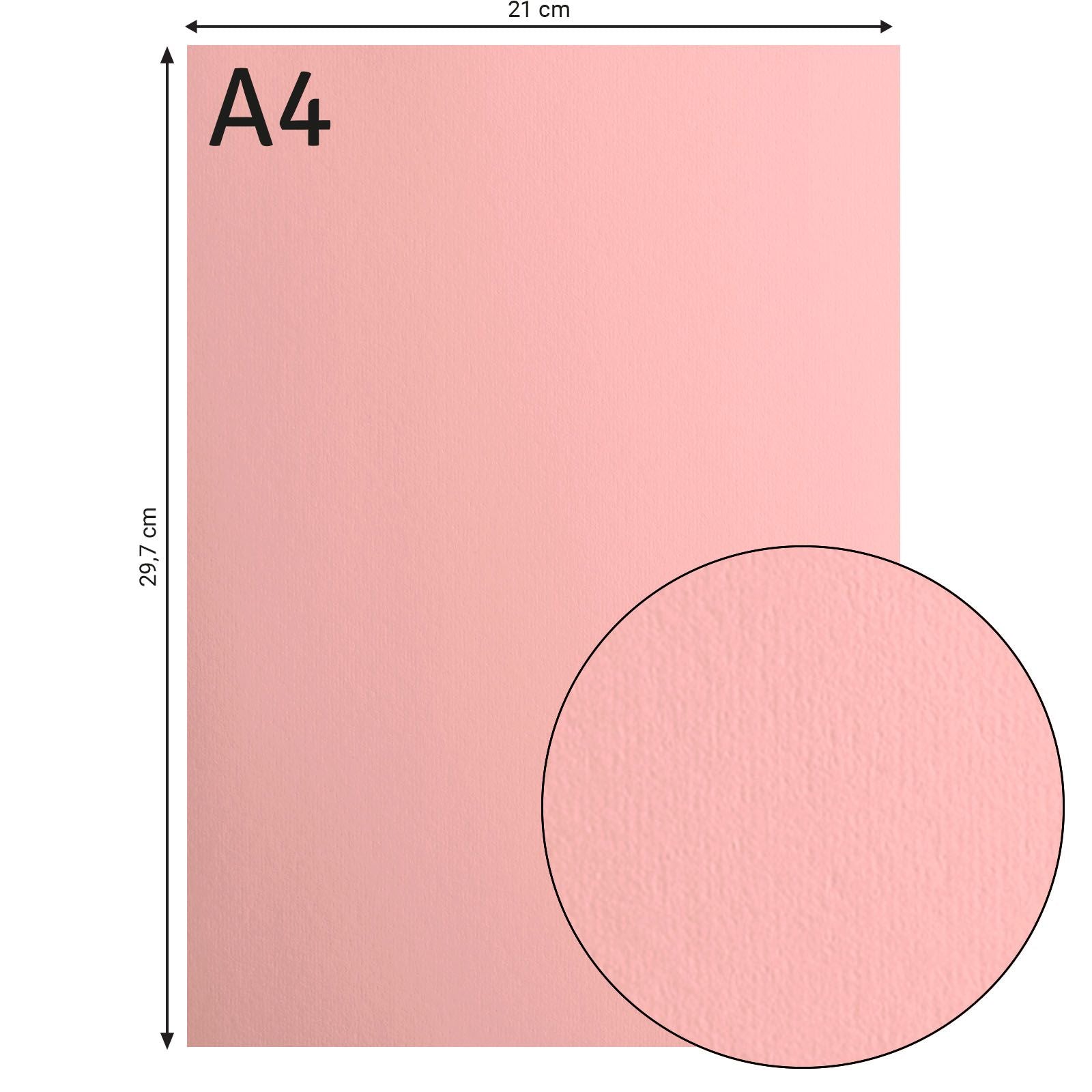 Florence • papier cartonné 216g lisse a4 rose 10x