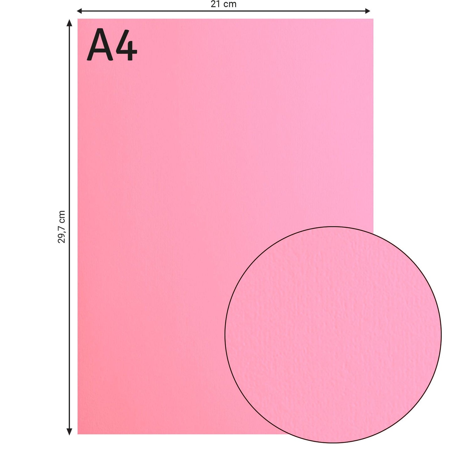 Florence • papier cartonné 216g lisse a4 rose 10x