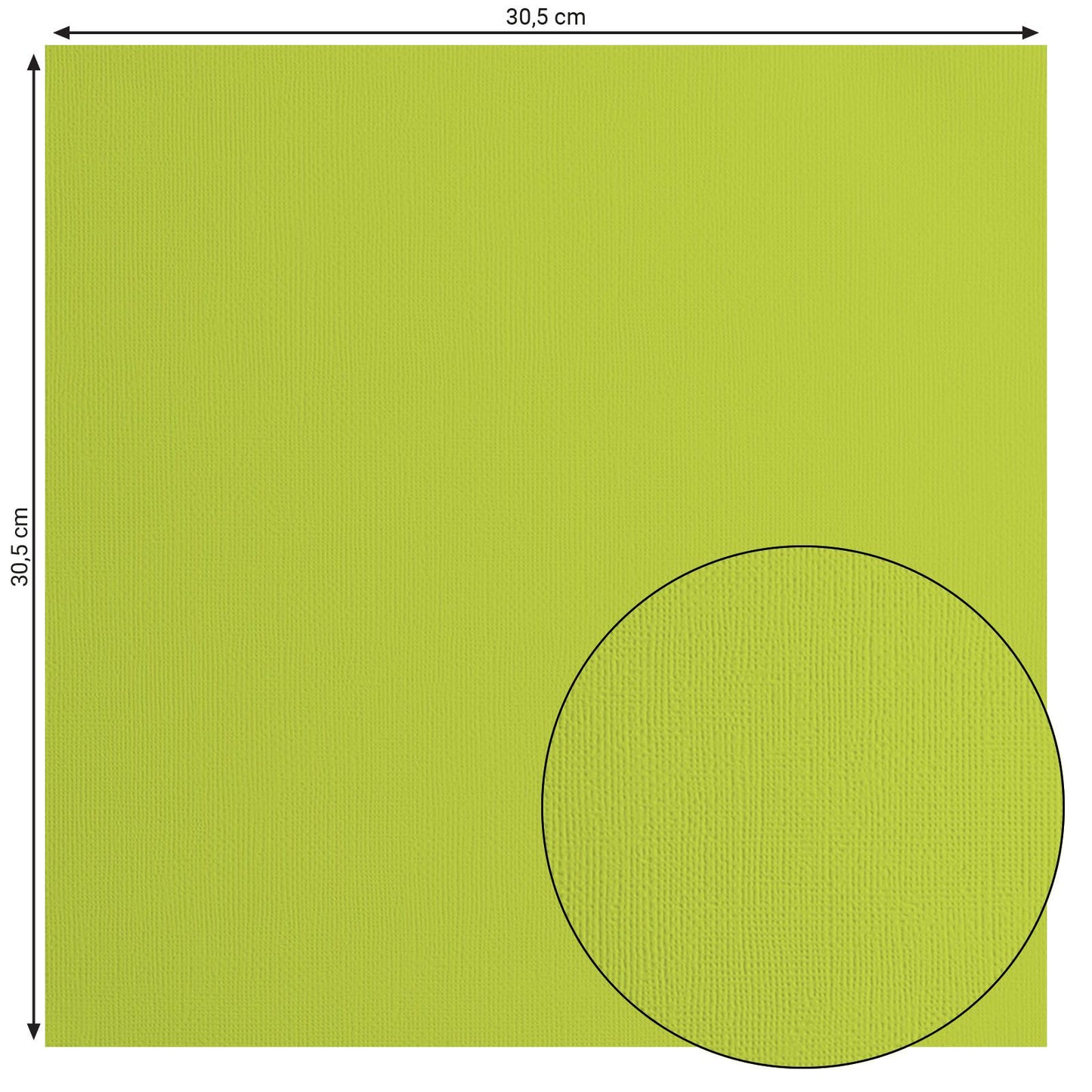 Florence • papier cartonné 216g texture 30,5x30,5cm citron vert 20x