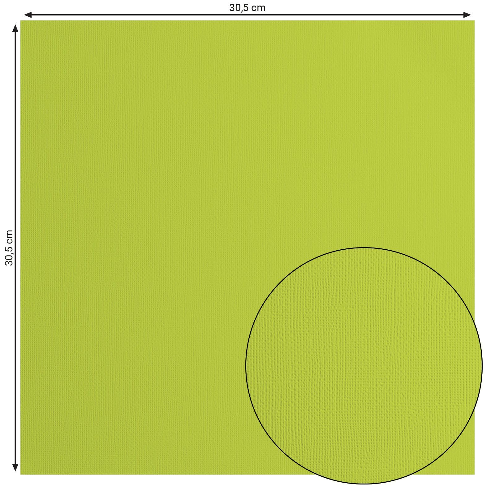 Florence • papier cartonné 216g texture 30,5x30,5cm citron vert 20x