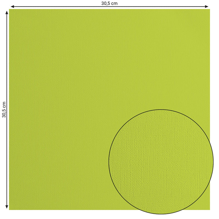 Florence • papier cartonné 216g texture 30,5x30,5cm citron vert 20x