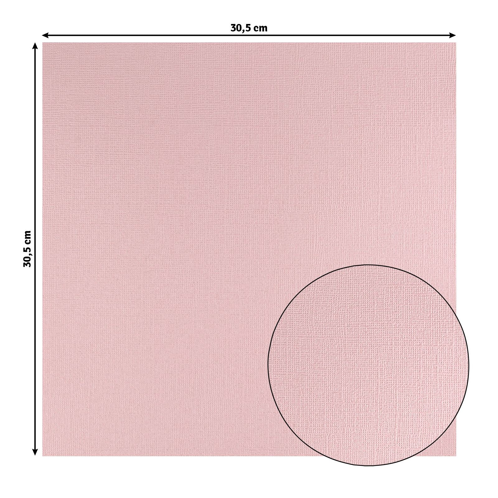 Florence • papier cartonné 216g texture 30,5x30,5cm rose clair 20x