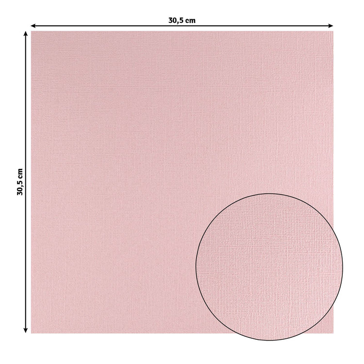 Florence • papier cartonné 216g texture 30,5x30,5cm rose clair 20x