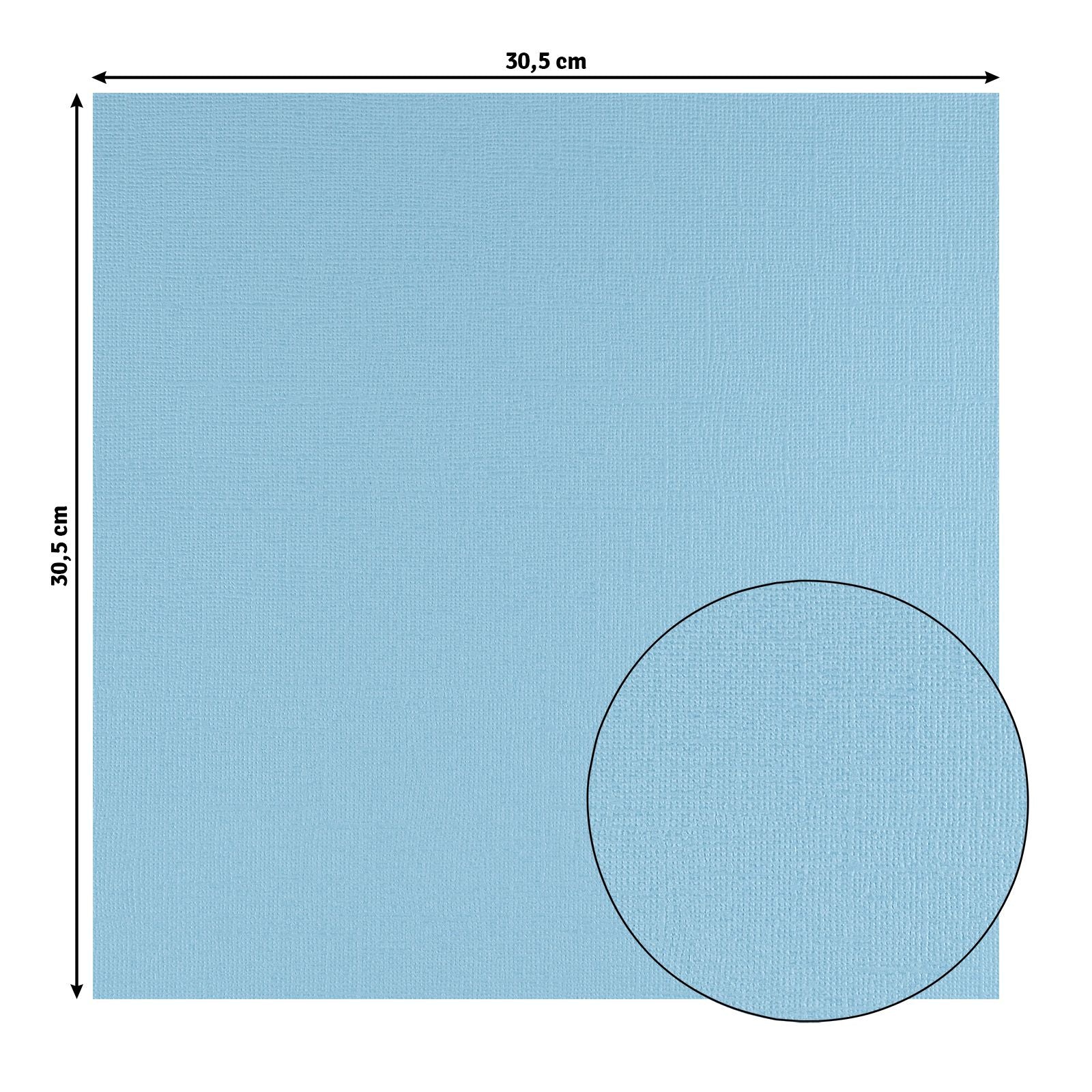 Florence • papier cartonné 216g texture 30,5x30,5cm bleu ciel 20x
