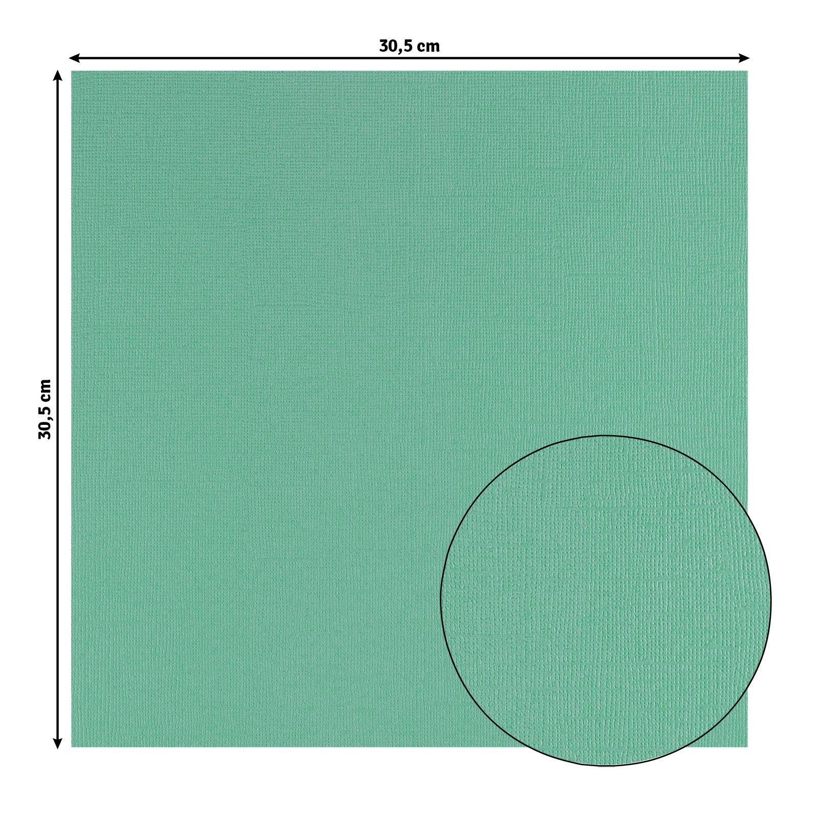 Florence • papier cartonné 216g texture 30,5x30,5cm menthe 20x