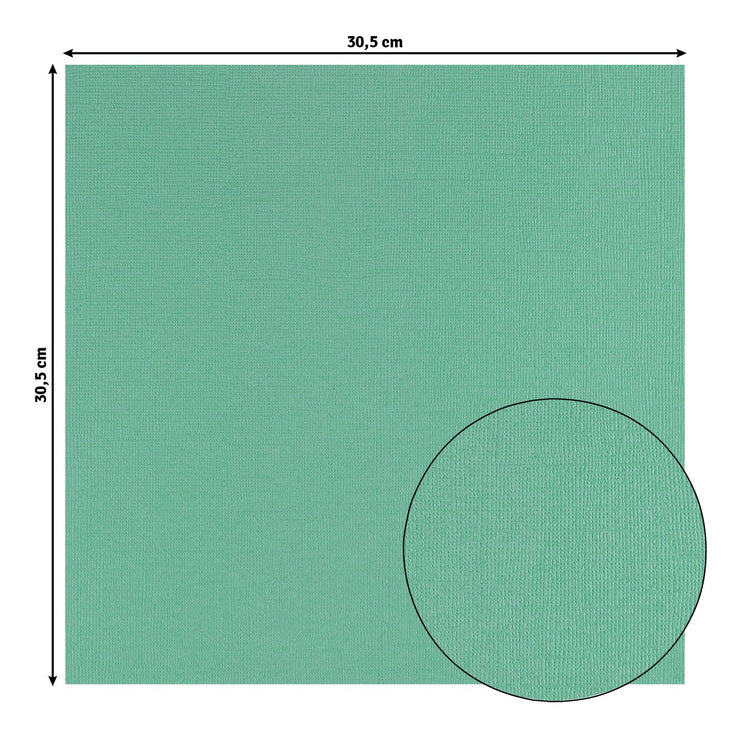 Florence • papier cartonné 216g texture 30,5x30,5cm menthe 20x