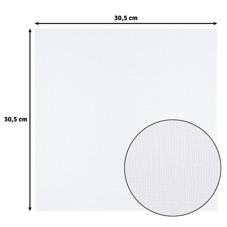 Florence • papier cartonné 216g texture 30,5x30,5cm nacre blanc 20x