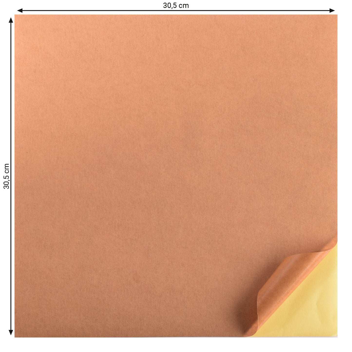 Florence • papier adhésif kraft 120g lisse 30,5x30,5cm 10x