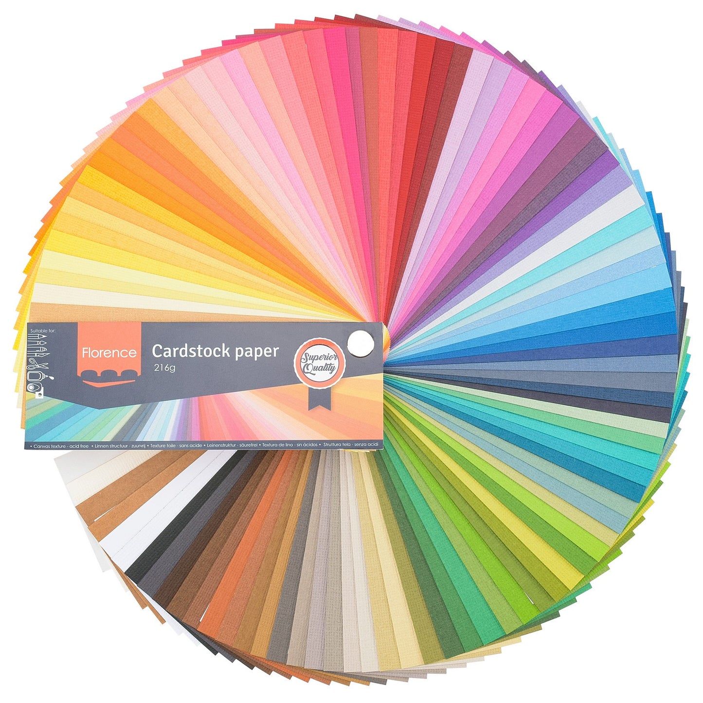 Florence • papier cartonné éventail couleur texture 216g
