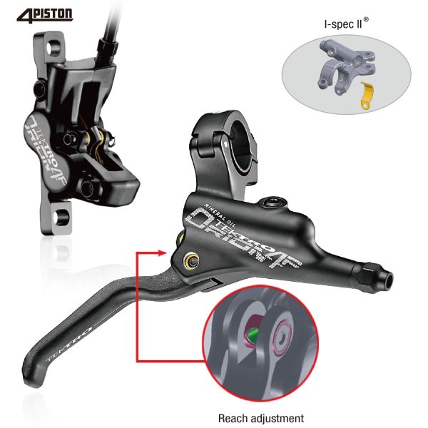 Tektro HD-M745 Disc hydraulique Frein de disque LH 1800 mm noir