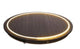 Idées 4 saisons assiette en bois avec néon Ø28x2,6 cm commande tactile noir