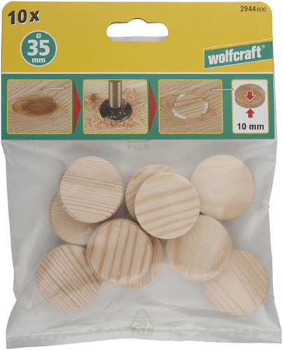 Plaques coniques Wolfcraft | ø35mm | 10 pièces - 2944000