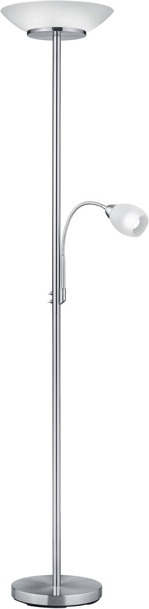 Rl live your light reality gerry - lampadaire - nickel mat - excl. 2x e27 4,9w - lumière commutable séparément - flexible