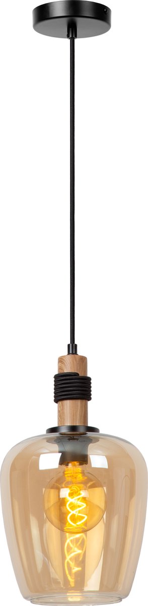 Lucide ilona - suspension - ø 22 cm - 1xe27 - ambre