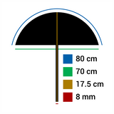 Falcon Eyes Flutsparaplu Ur-32T Difffuus blanc 80 cm - afbeelding 2