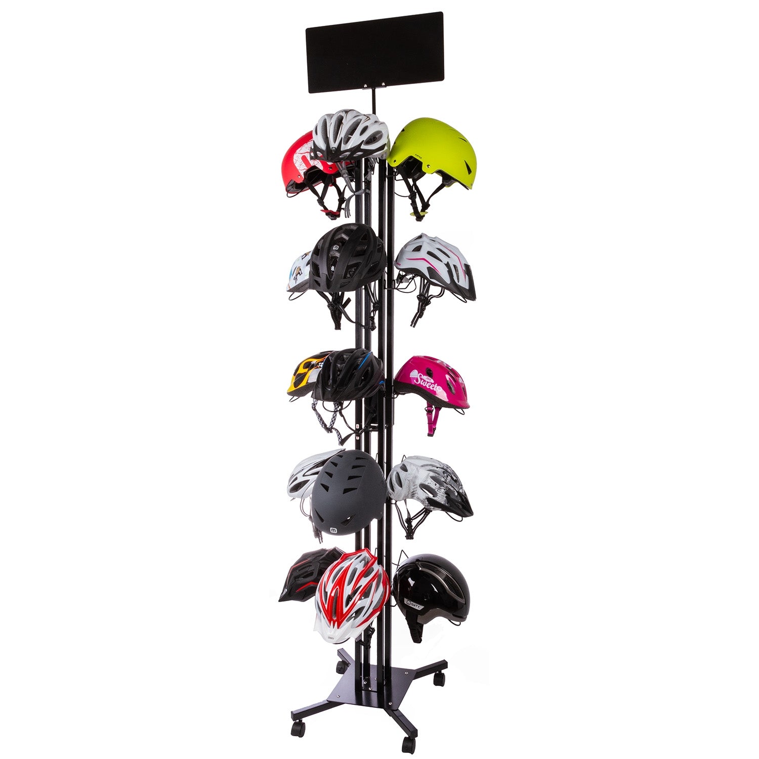 Affichage de crochet de casque mobile pour 20 casques de vélo