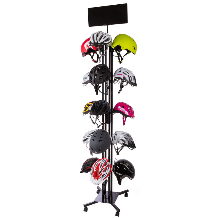 Affichage de crochet de casque mobile pour 20 casques de vélo