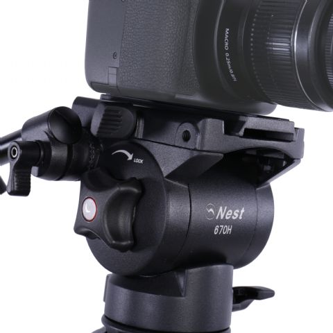 Trépied vidéo Nest NT-670 + tête à amortissement liquide