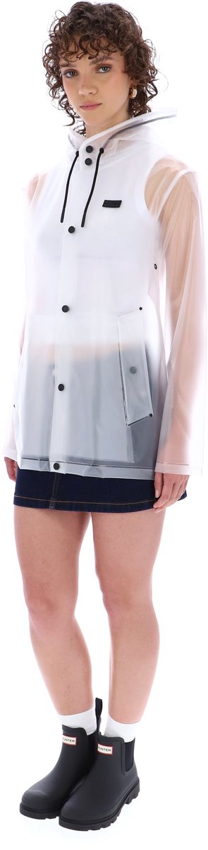 Hunter izzy pu veste à capuche clair mat - taille m