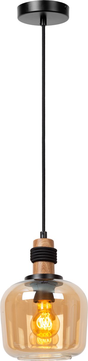 Lucide ilona - suspension - ø 18 cm - 1xe27 - ambre