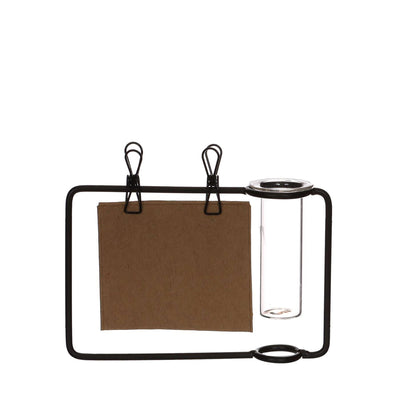 Idées 4 saisons standard avec pince et vase ''merci'' avec tube 12x2.5x8cm