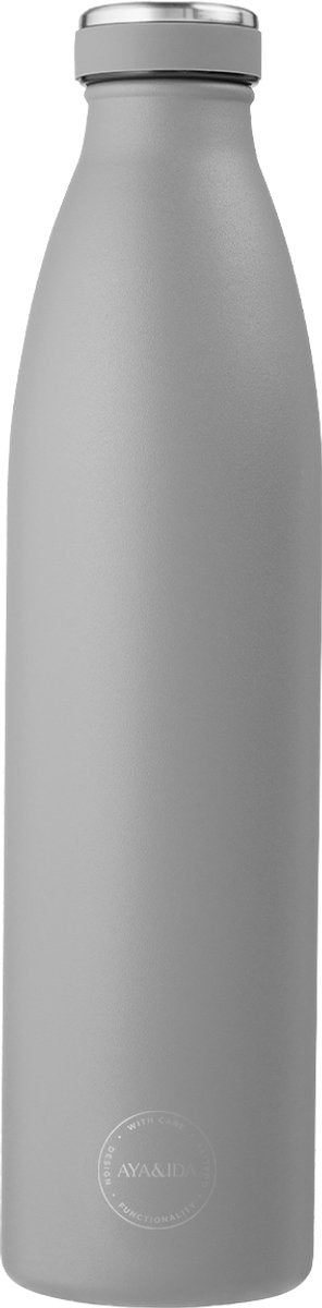 Aya ida aya ida - gourde - bouteille thermos - gourde - gourde - à emporter - 1000ml - gris clair nouveau !