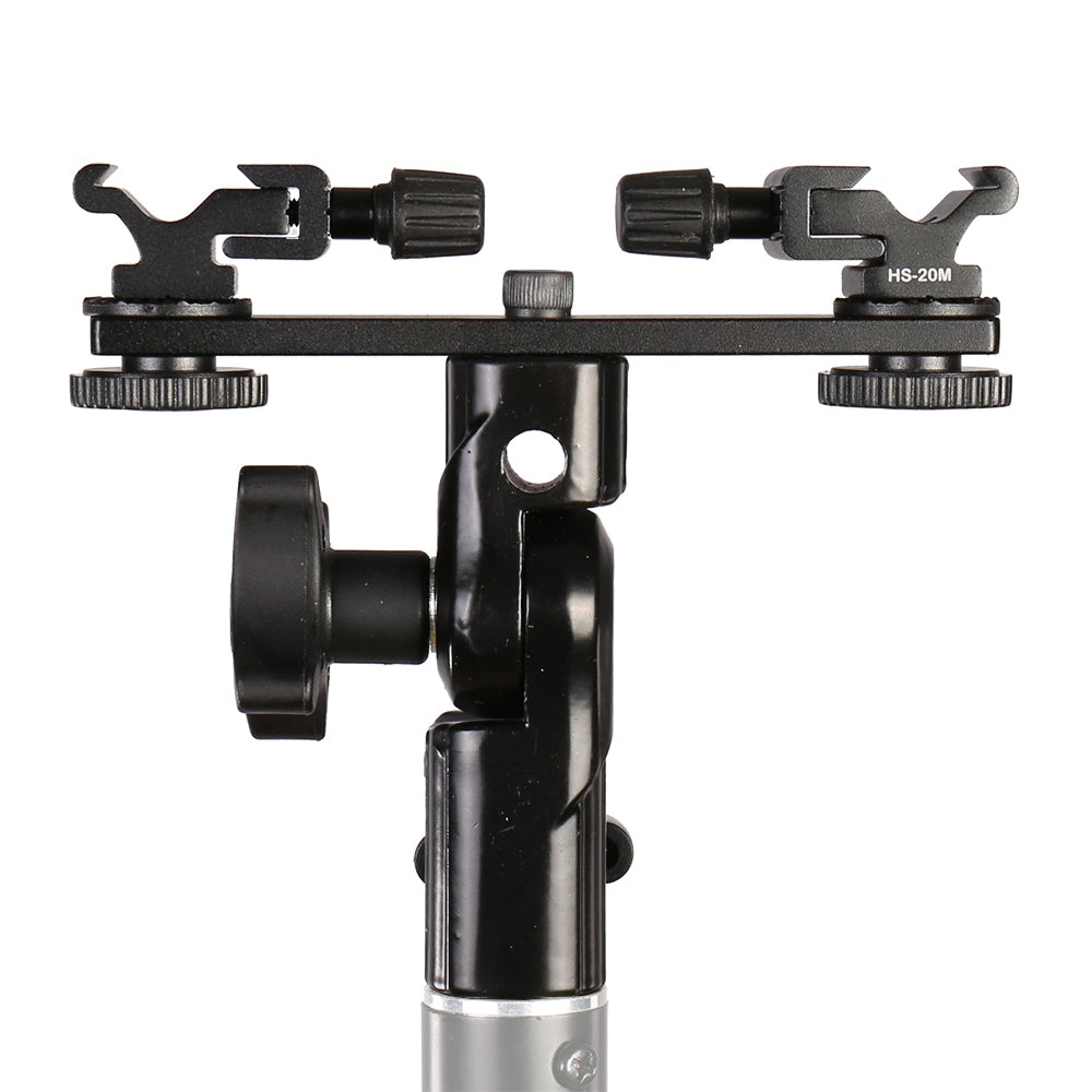 Support inclinable Falcon Eyes Twin Mount + 2 x Hot Shoe CLD-14A