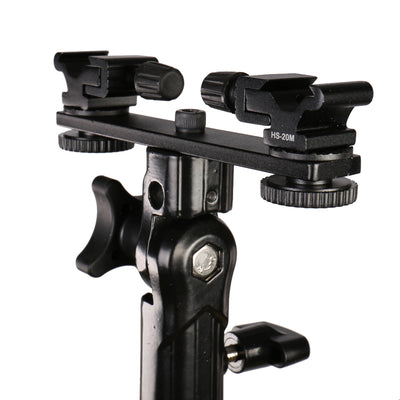 Support inclinable Falcon Eyes Twin Mount + 2 x Hot Shoe CLD-14A