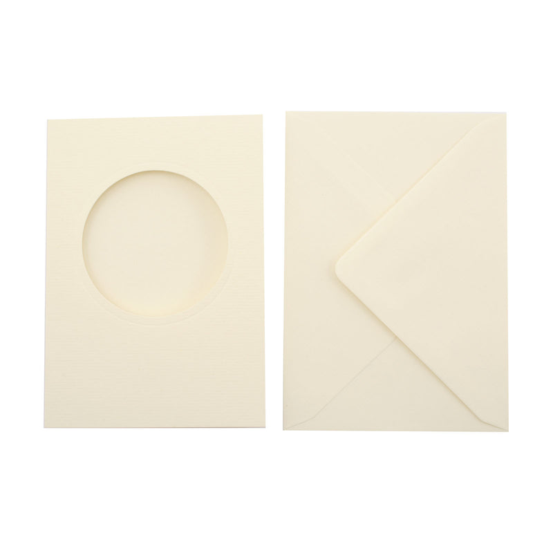 Vaessen creative • passe-partout rond 5pcs naturel