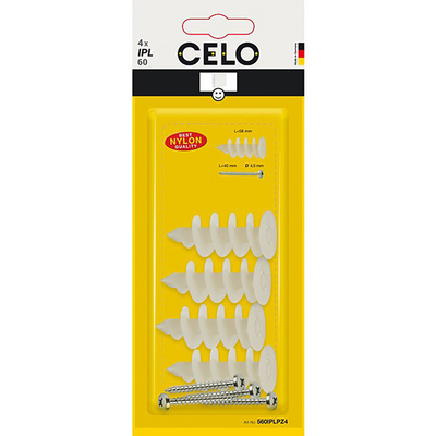 Celo 1069761 - vis d'isolation blister ipl 60 + pz 4,5x40 4 pièces | 5 pièces
