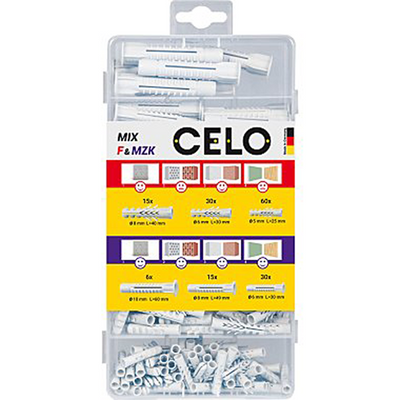 Celo 1069756 - boîte d'assortiment f5,f6,f8 mzk avec vis | 5 pièces