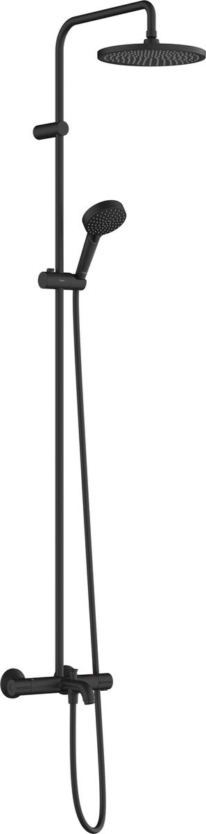 Mélange de vernis Hansgrohe - tube de douche - taille 240 mm - 1 fonction jet - noir mat - avec thermostat