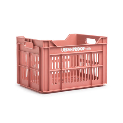caisse à vélo recyclée de 30 litres en polypropylène rose vieux