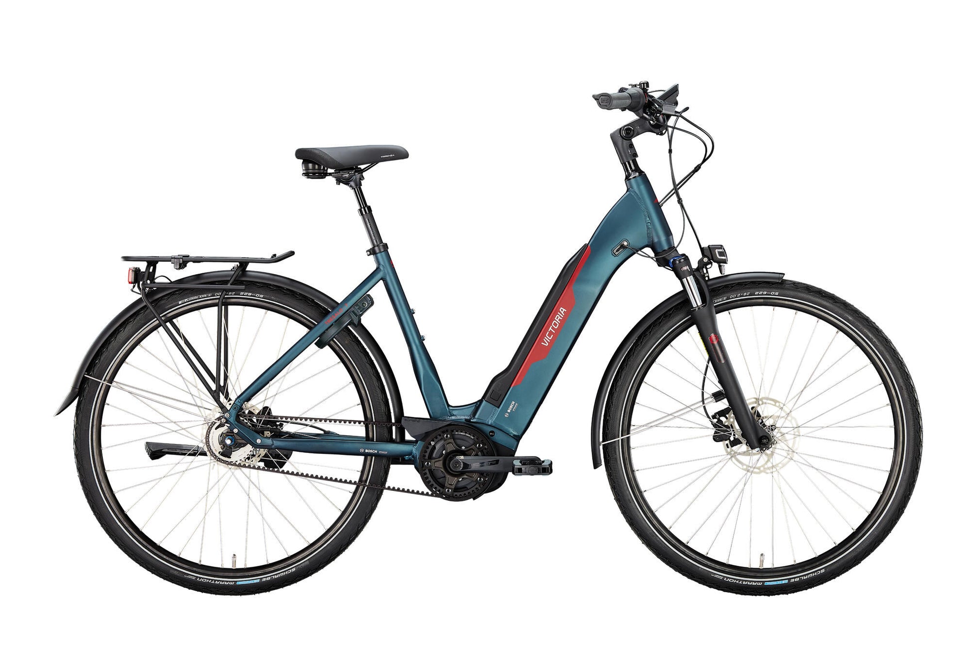 Victoria Electric Trekking Bike Tresalo 7 (# 1) Ebike Vic.Tresalo 7 28 56 Wave 5sp CB Dark Night