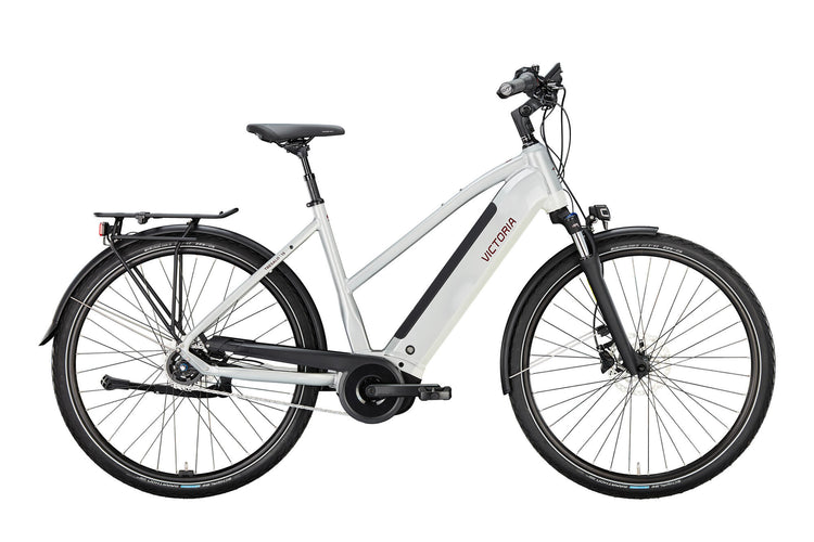 Victoria Electric Trekking Bike Tresalo 15 (# 1) Ebike Vict. Tresalo 15 28 53 5SP FH Stairs. Argent