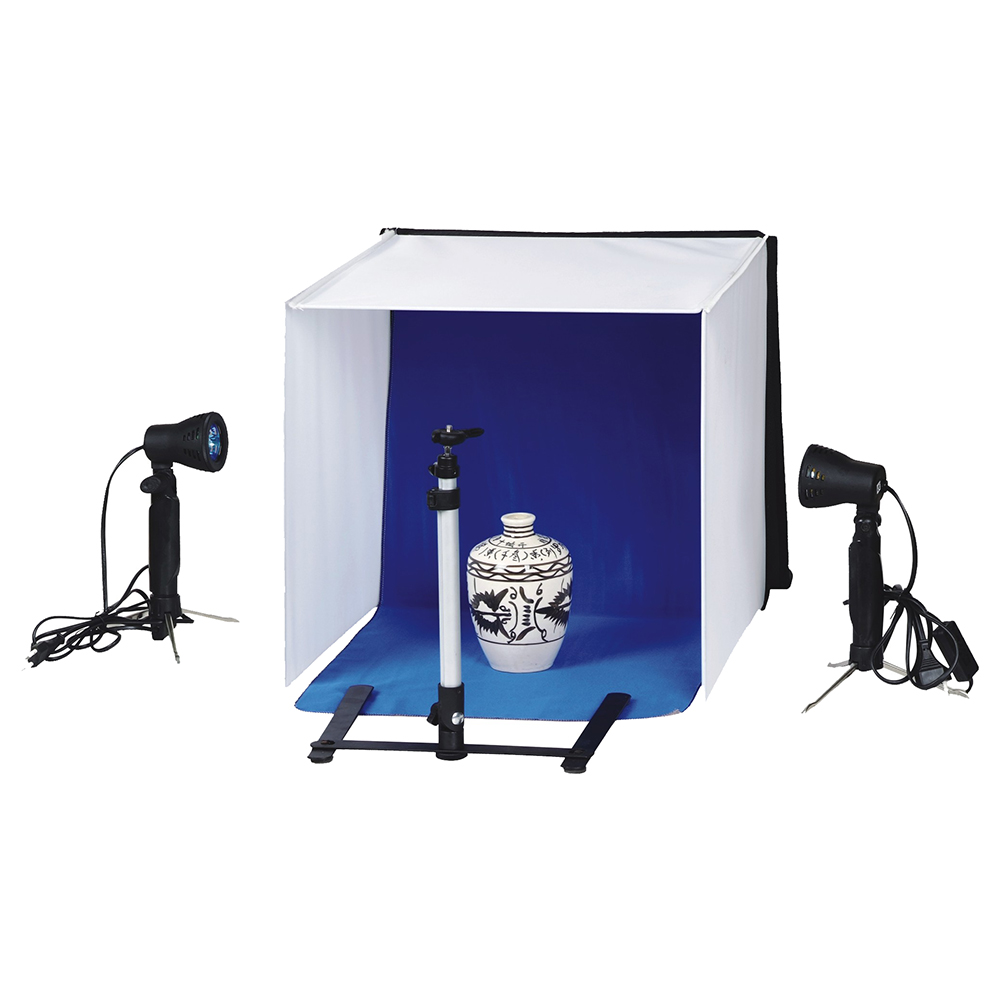 Boîte d'enregistrement pliable des yeux Falcon PBK-40AB-2LS 40x40 cm + 2 lampes