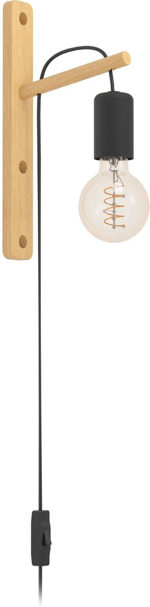 Applique Eglo pockley - e27 - 29,5 cm - marron noir