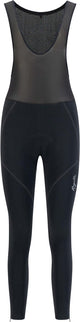 Rogelli liona pantalon de cyclisme long femme - chamois et bretelles - noir - s