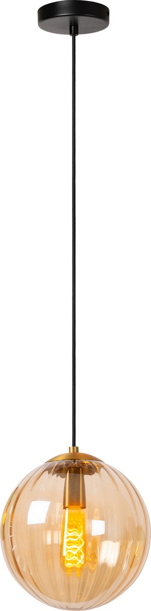 Lucide monsaraz - lampe suspendue - ø 25 cm - 1xe27 - ambre