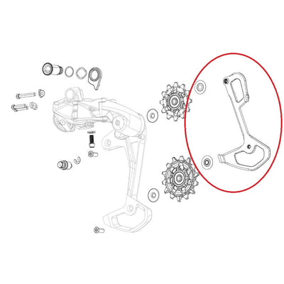 Sram cage plaque rouge xplr haches e1 intérieure