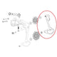 Sram cage plaque rouge xplr haches e1 intérieure