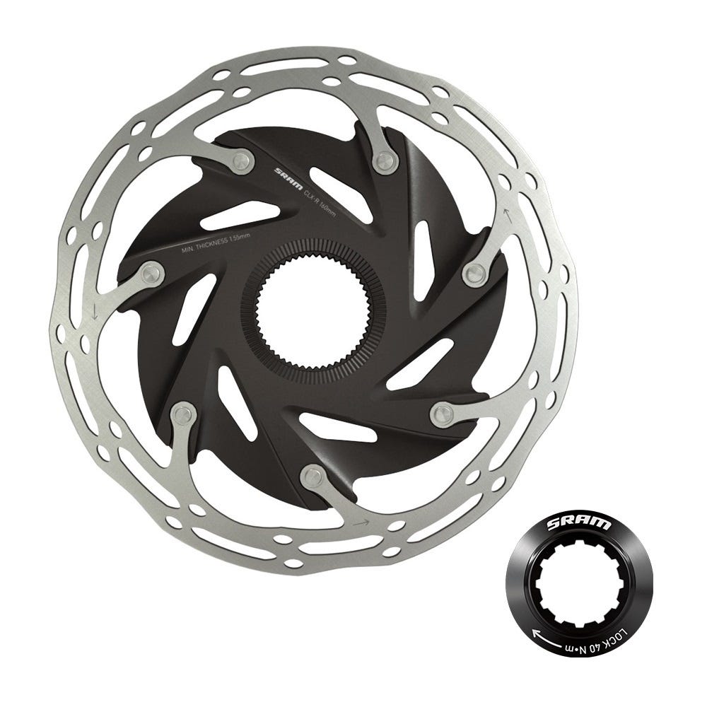 Ligne centrale du rotor SRAM XR 160 mm avec verrouillage