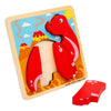Bigjigs puzzle en forme de bois diplodocus - 4 pcs.
